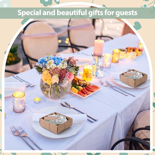 Sage Green Ceramic Wedding Favors - 24 Mini Flower Bowls for Guests