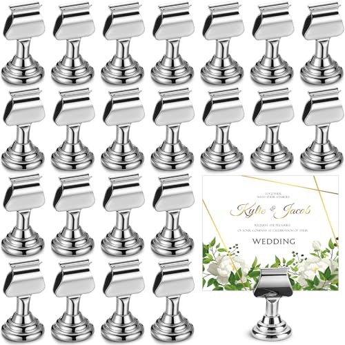 Kathfly Silver Wedding Table Number Holders 24 Pcs Place Card Holders