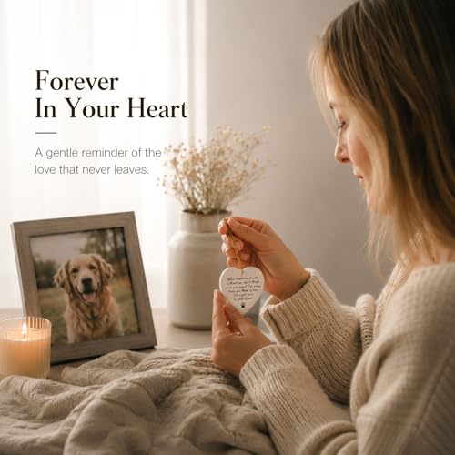 WCDHOR Pet Memorial Heart Ornament - Gift Box, Pet Loss Sympathy Keepsake