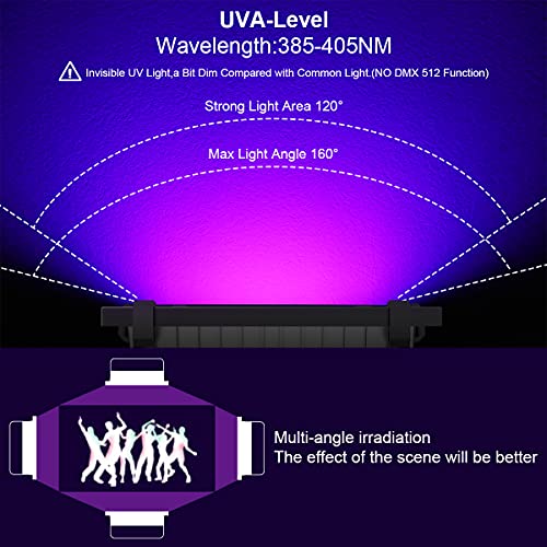 400W Outdoor Black Light Flood Light - High Power UV LED for Glow Party & Halloween - 2 Pack Variation 400