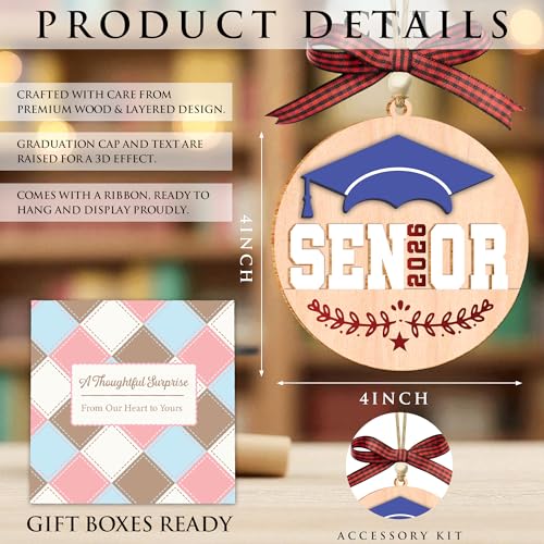 Senior 2026 Graduation Ornament - Class of 2026 Christmas Ornament, Gift for Son/Daughter