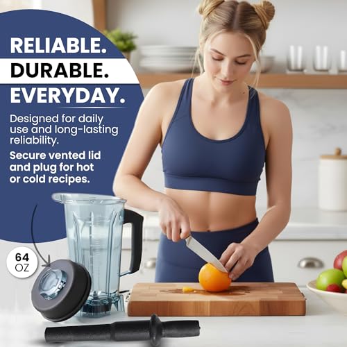 64 oz Blender Pitcher for Vitamix Classic & Explorian - Replacement Jar with Tamper