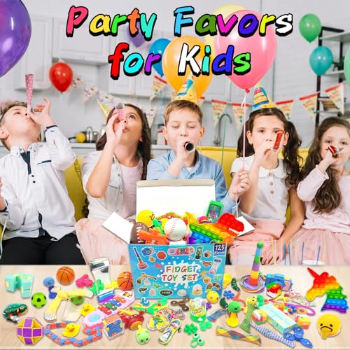 125 Pack Fidget Toys Assortment - Stress Relief & Sensory Toys for Kids & Adults