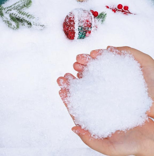 RGQSUN Christmas Fake Snow - 5.3oz Artificial Snow Powder for Holiday Crafts & Party Decor