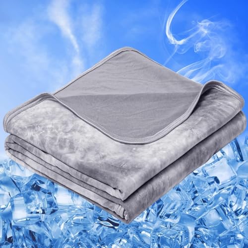 Inhand Cooling Blanket Full Size Gray 80x90 for Hot Sleepers