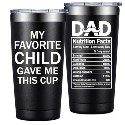 Grifarny Dad Gifts Black 20oz Stainless Steel Tumbler from Daughter