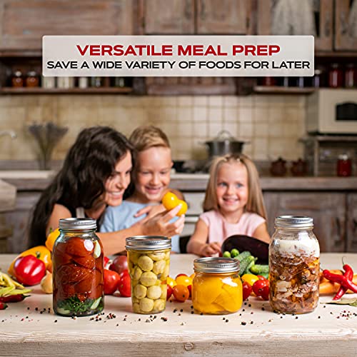 Canning Lids Regular Mouth 100-Pack - Airtight Steel Food Preservation Seals