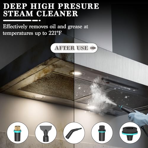 Handheld Steam Cleaner for Home and Car Detailing - 15s Heat-Up, 1250ML Tank, Multi-Surface Use