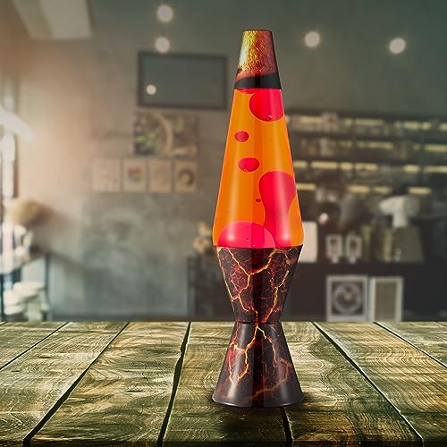 14.5-Inch Classic Lava® Lamp - Red Wax & Orange Liquid Motion Night Light