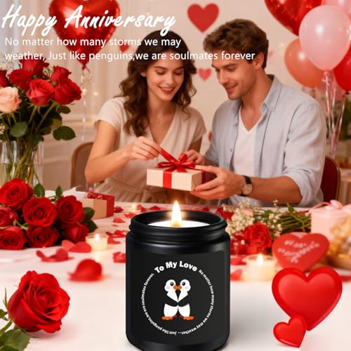 Keliperry Penguin Romantic Candles for Her Him - Anniversary & Christmas Gift