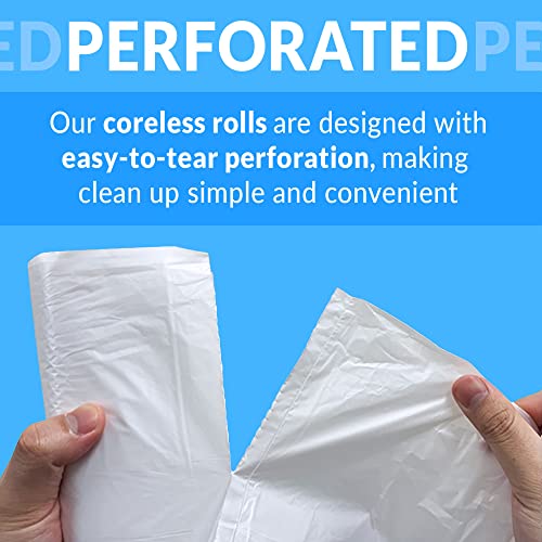 Reli. 2-4 Gallon Trash Bags Bulk 2000 Count - Clear Bathroom & Home Use