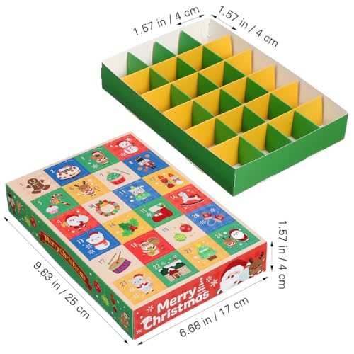Christmas Advent Calendar Boxes 10pcs Empty DIY Paper Gift Holders