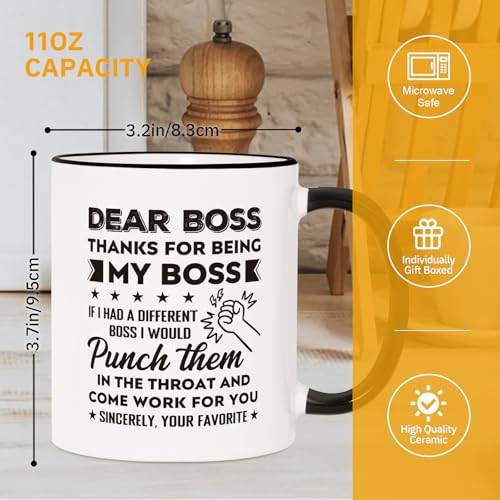 Funny Boss Mug 11oz - Appreciation Gift for Boss, Manager, Leader