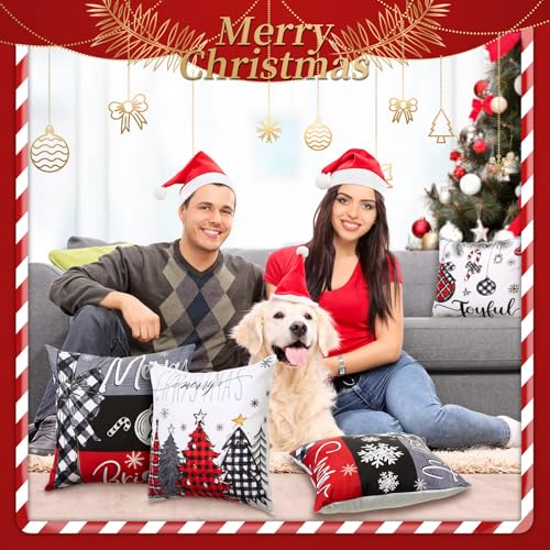 Preboun Halloween Pillow Covers Bulk 18 x 18 Inch Set of 12 Fall Holiday Seasonal Thanksgiving Ghost Pumpkin Pillow Cover Trick or Treat Horror Maple Spider Bat Christmas Cushion Case for Home Decor