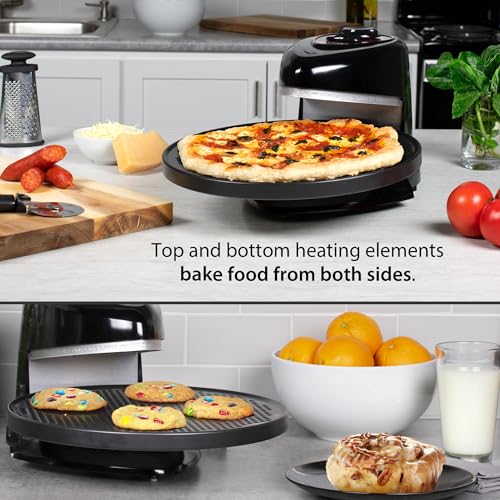 Countertop Pizza Oven with Rotating Tray - Energy Efficient, Adjustable Heating