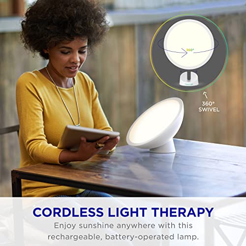 Cordless LED Light Therapy Lamp - 10,000 Lux, Portable & Adjustable