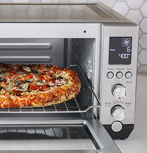 GE Convection Toaster Oven with Calrod Heating 7 Modes Large Capacity Stainless Steel