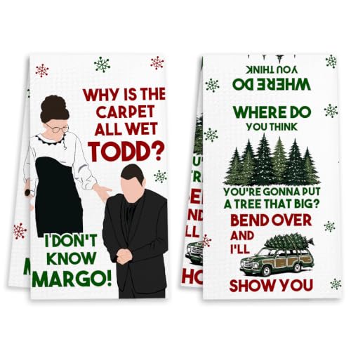 GFuhlre Christmas9 2 Pack Holiday Kitchen Towels - Festive Dish Hand Towels