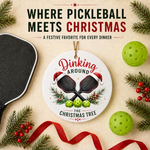 Pickleball Christmas Ornament, Funny Tree Ornaments Decoration