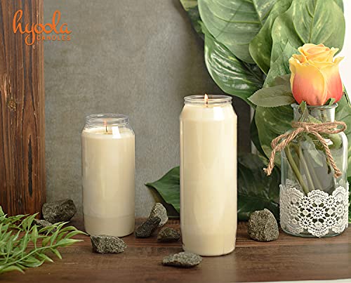 Hyoola 7 Day White Prayer Candles 20 Pack - Tall Pillar Religious Memorial Decor