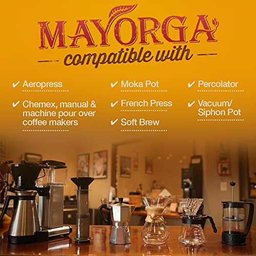 Organic Mayan Blend Coffee 80oz - Medium Roast Whole Bean Arabica, Low Acidity