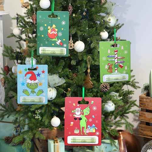10 Set Christmas Money Holders for Cash, Funny Holiday Ornaments for Gifting Cash with Christmas Cards Xmas Gift Ideas Tree Decor Hanging Accessories