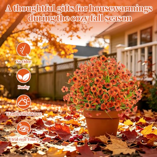 Artificial Fall Yellow Flower Topiary Balls - Outdoor & Indoor Decor, 2 Pack with Variation Yellow Violet