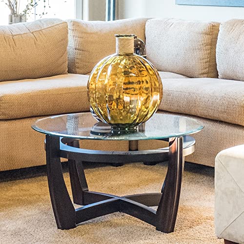 30-Inch Round Tempered Glass Table Top 1/2 Inch Thick Beveled Edge - Fab Glass & Mirror