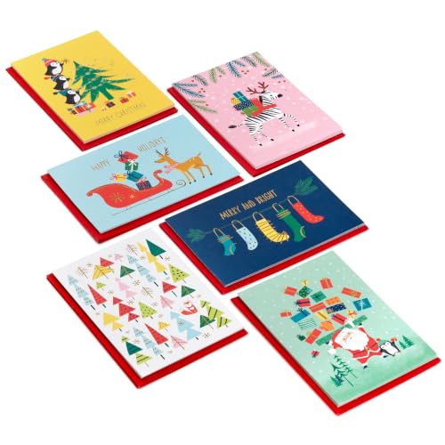 Hallmark Christmas Cards with Envelopes Assorted 24-Pack Merry & Bright