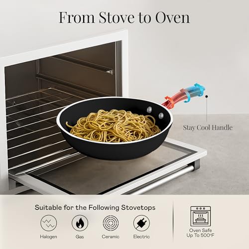 Gotham Steel 15-Piece Ceramic Nonstick Cookware Set with Steamer & Utensils