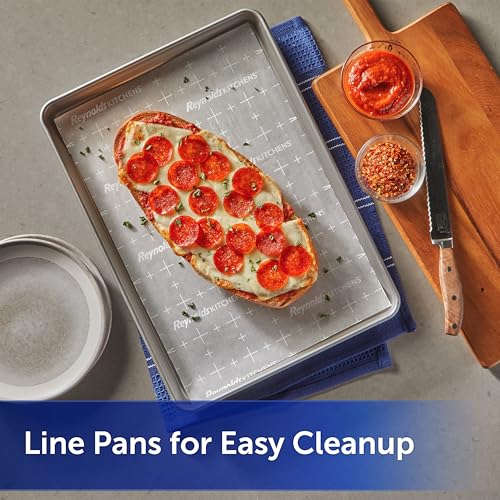 Reynolds Kitchens Stay Flat Parchment Paper Roll, Non Curling Baking Parchment Paper for Baking and Cooking, Oven Safe up to 425 Degrees, 36 Feet x 15 Inches, 45 Total Sq. Ft.