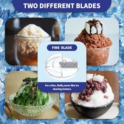 Shave Ice Attachment for Kitchenaid Stand Mixer with 8 Ice Molds - Snow Cone Shaver, Coarse & Fine Blades