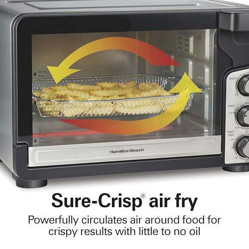 Hamilton Beach XL Toaster Oven with Air Fryer, 6-Slice Capacity, Black Stainless