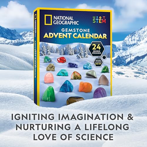 Blue Marble Gemstone Advent Calendar 2026 with 24 Gems for Kids, Collection Variation