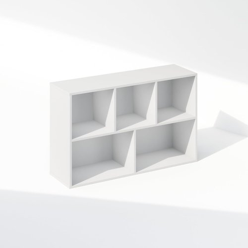 Furinno 5-Cube Closet Organizer - Reversible Storage Shelves for Bedroom | White, 9.4 x 19.5 x 31.5
