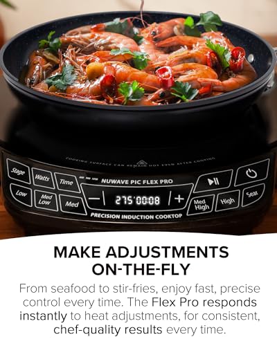 Nuwave Flex Pro 10.25-Inch Portable Induction Cooktop with Touch Display