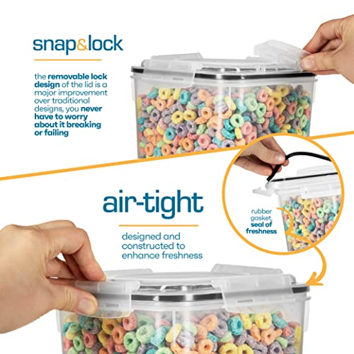Storeganize 4-Pack 5.3L Airtight Food Storage Containers for Kitchen Pantry