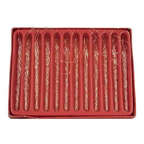 Kurt Adler 12-Piece Glass Icicle Ornament Box Set, 3.5-Inch