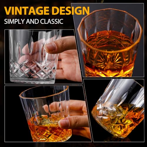 60 Pcs 10 oz Clear Plastic Whiskey Glasses - Shatterproof & Elegant Set