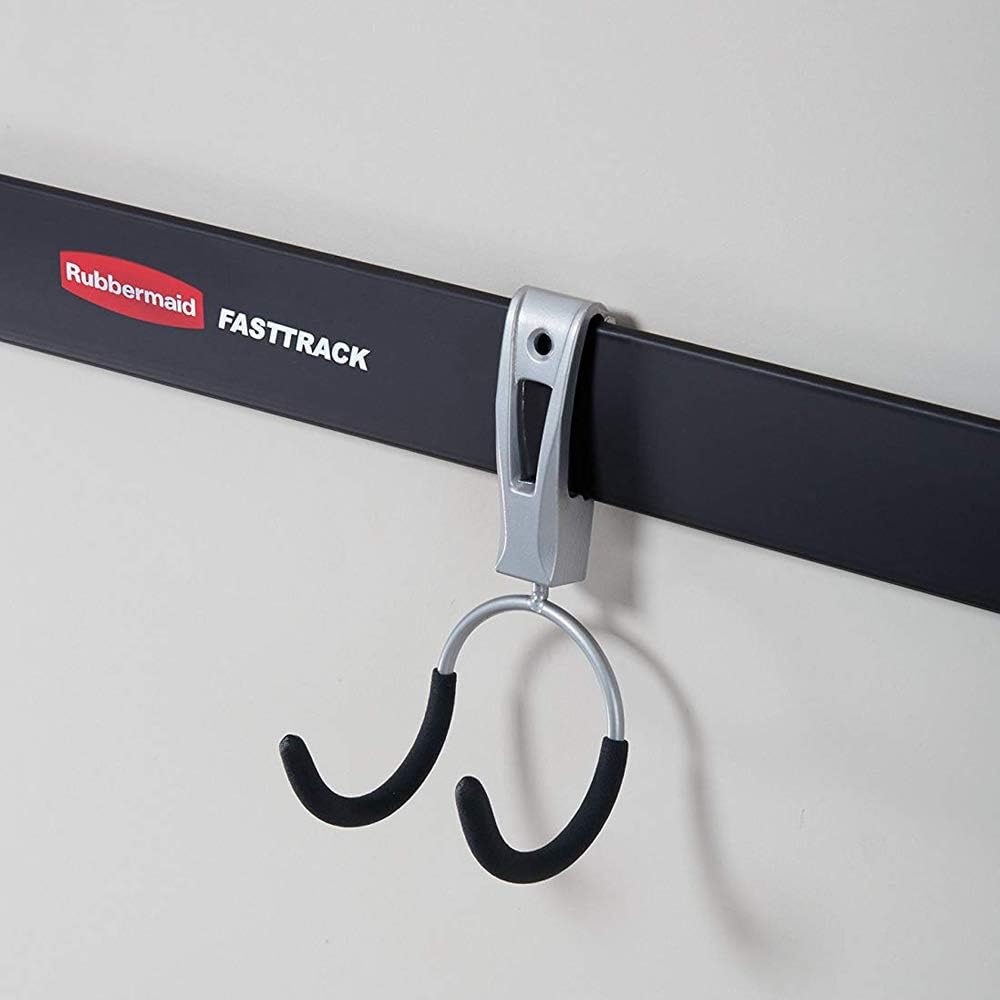 Rubbermaid Universal Garage Hook Organizers - Durable Metallic Design | 2-Pack for Efficient Storage
