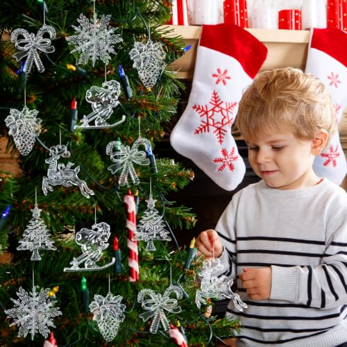 Bencailor 36 Pcs Acrylic Christmas Ornaments Set - Festive Holiday Decorations
