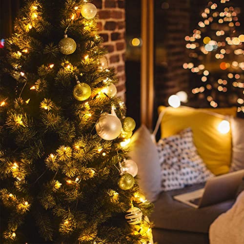 MASHANG Battery Operated Christmas Lights, 2 Pack 50 LED Mini String