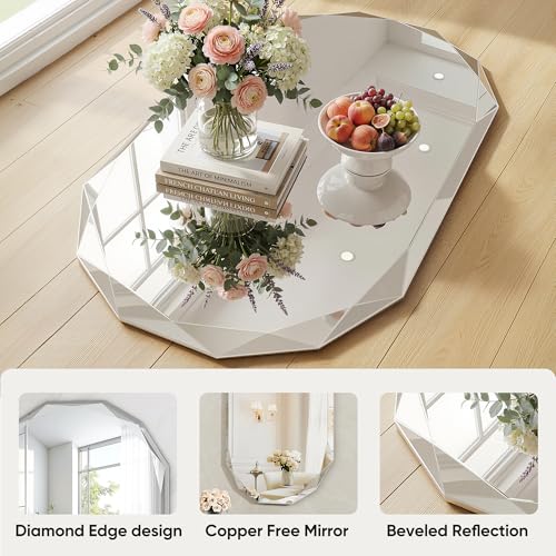 36''x24'' Oval Frameless Bathroom Mirror with Beveled Edge - Suidia 5mm HD Glass