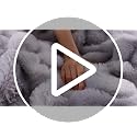 Queen Size Faux Fur Bubble Blanket - Cream White 90x90 Inches - Cozy & Luxurious