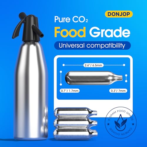 30 Pack 8g CO2 Cartridges for Soda Maker - Non-Threaded Food Grade Sparkling Water Chargers
