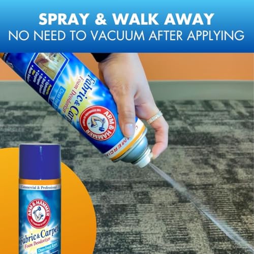 Professional Foam Deodorizer Spray - Fast-Acting Carpet & Upholstery Freshener, 15 fl oz — Pack of 8