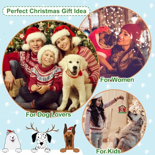 FLYAB Dog Picture Frame Christmas Ornaments 2025 Personalized Photo Frame Ornament for Christmas Tree My First Xmas Ornament 2025 for Dogs Lovers Christmas Tree Decorations Gifts