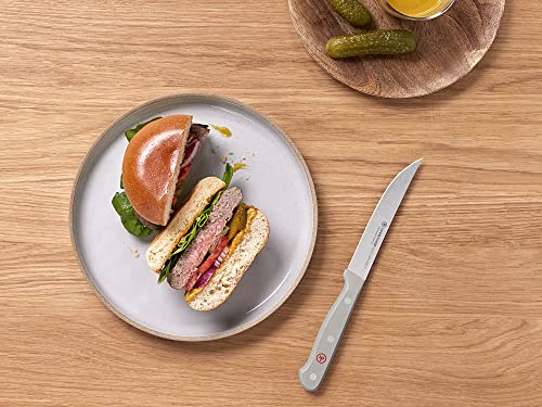Wüsthof Gourmet Grey 4-Piece Steak Knife Set - High Carbon Stainless Steel, Razor Sharp, Ergonomic Handles