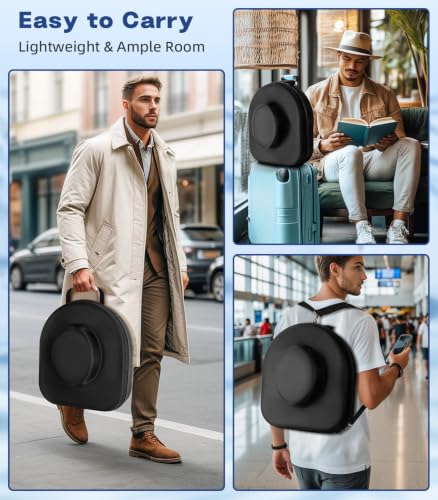 Extra Large Waterproof Cowboy Hat Box Travel Case Holds 2 Hats - Black
