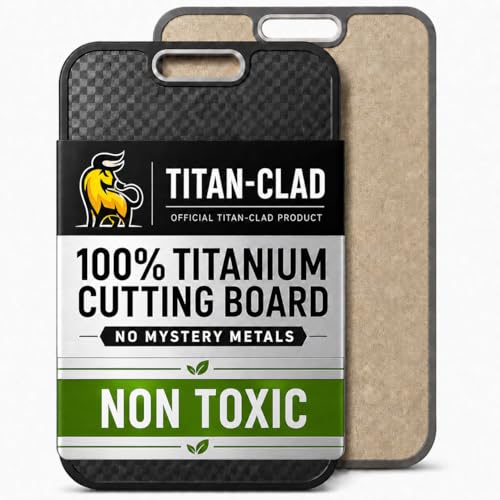 Titanium Cutting Board for Kitchen, Double Sided Food Grade, Pure and